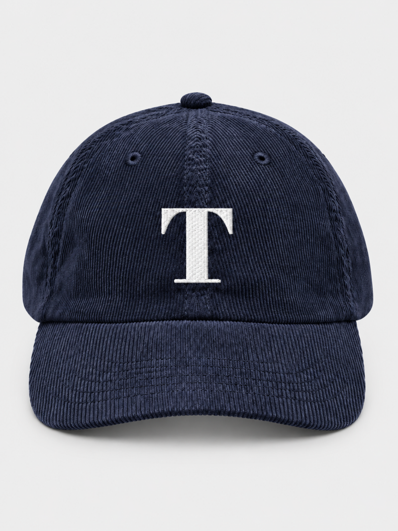 Tokyo Dream 夢 T Corduroy Japanese Navy Baseball Cap