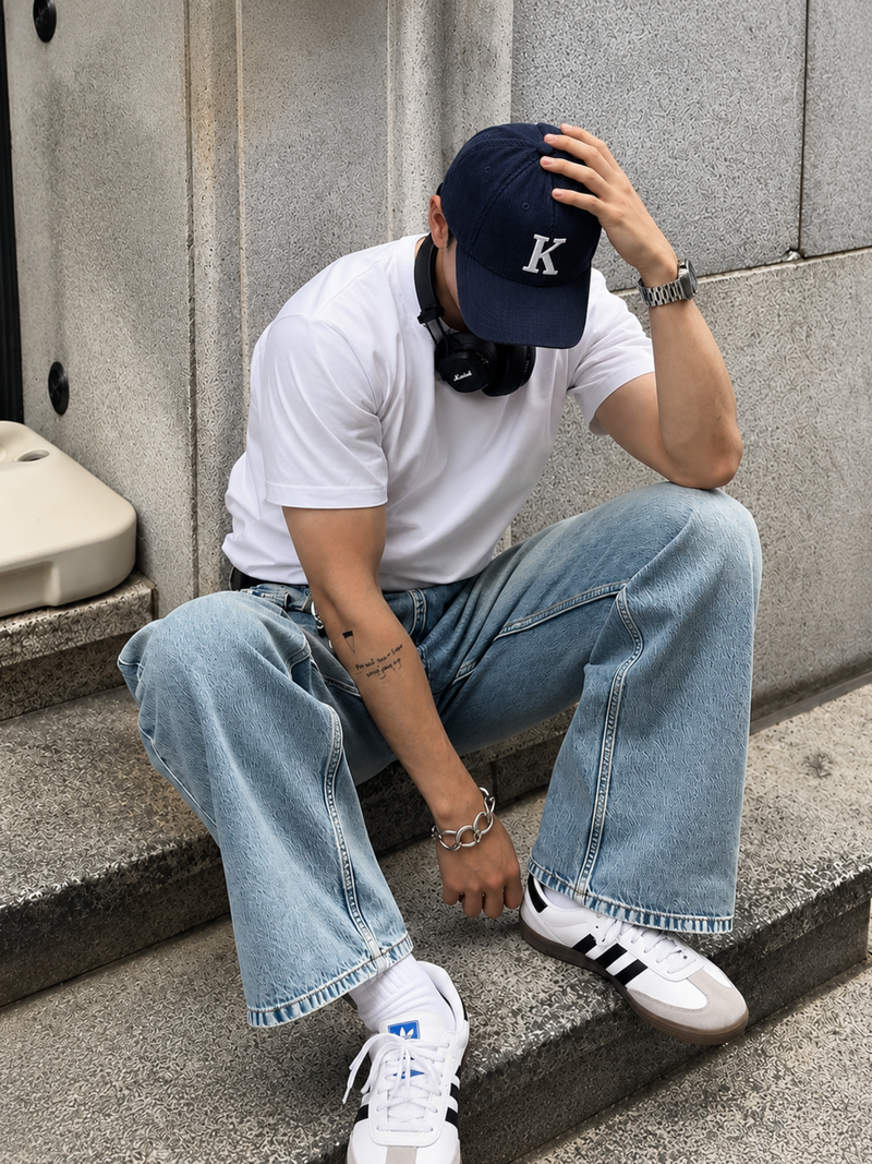 Kyoto Harmony 和 K Corduroy Japanese Navy Baseball Cap