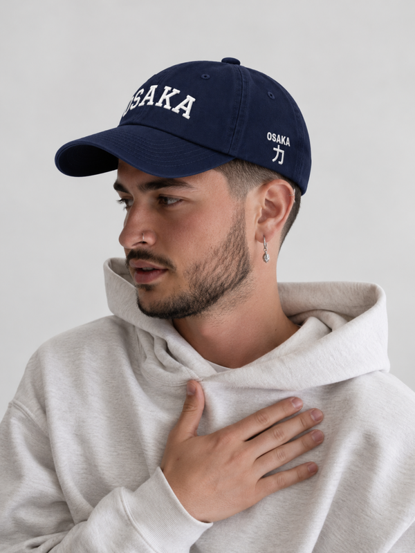 Osaka Strength 力 Varsity Japanese Baseball Cap – Navy