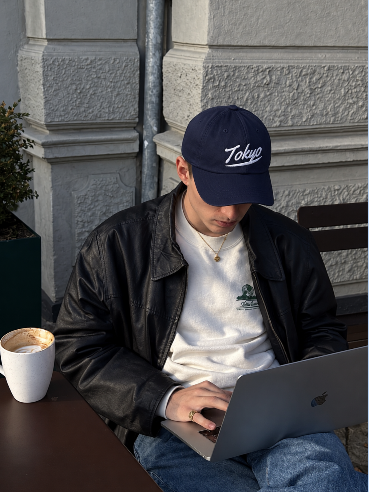 Tokyo Dream 夢 Script Japanese Navy Baseball Cap