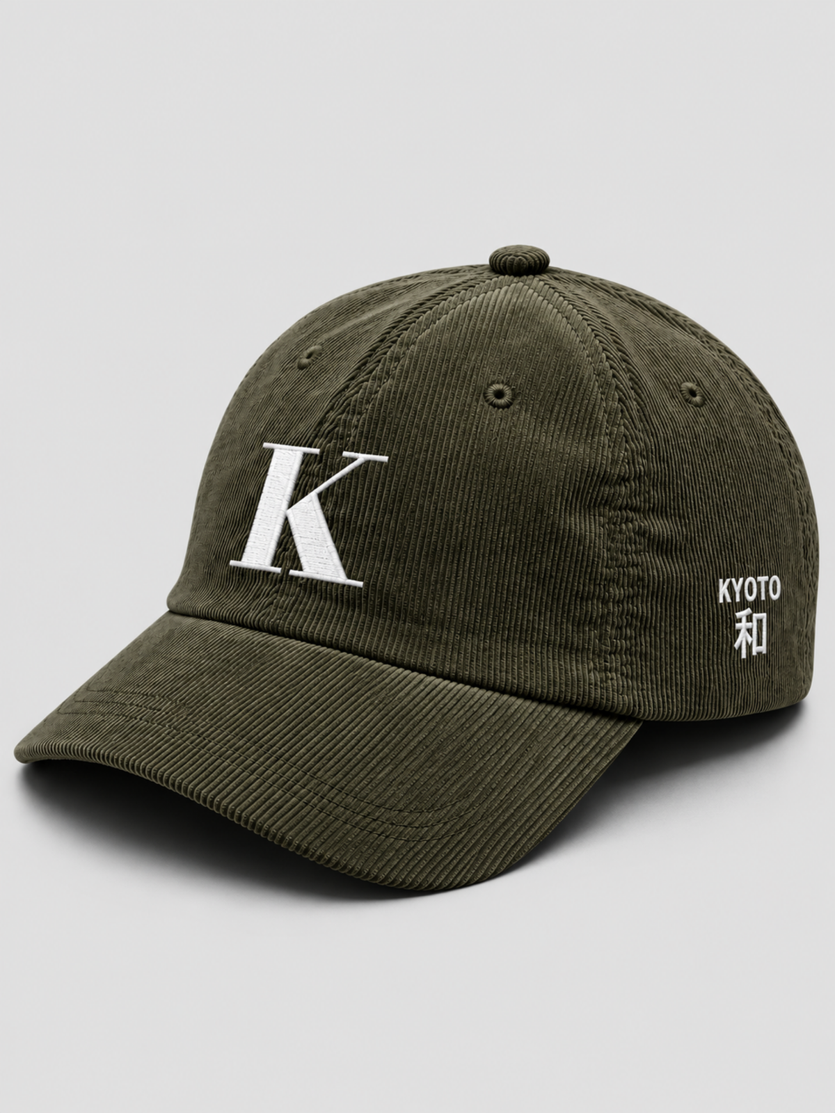 Kyoto Harmony 和 K Corduroy Japanese Olive Baseball Cap