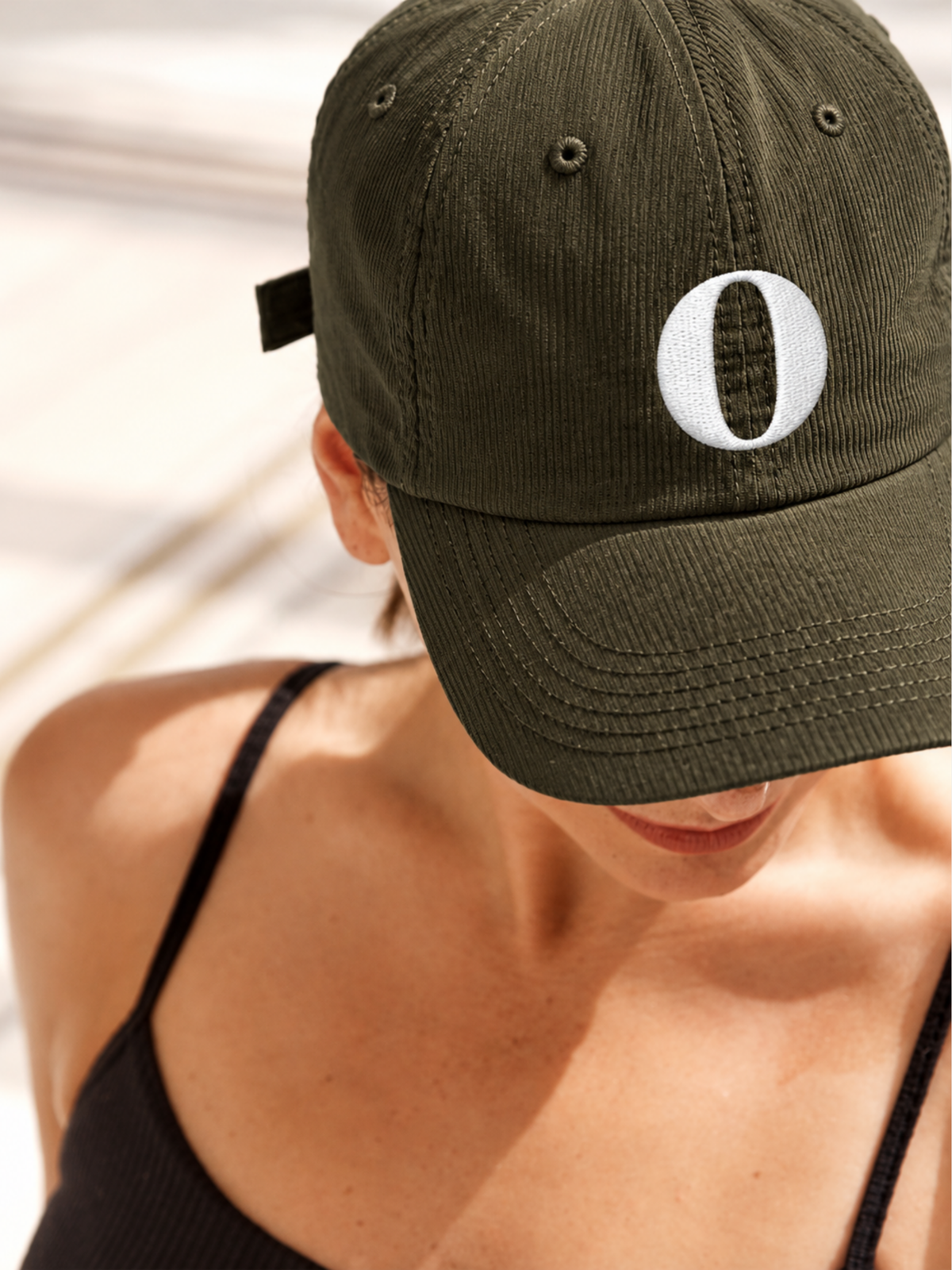Osaka Strength 力 O Corduroy Japanese Olive Baseball Cap