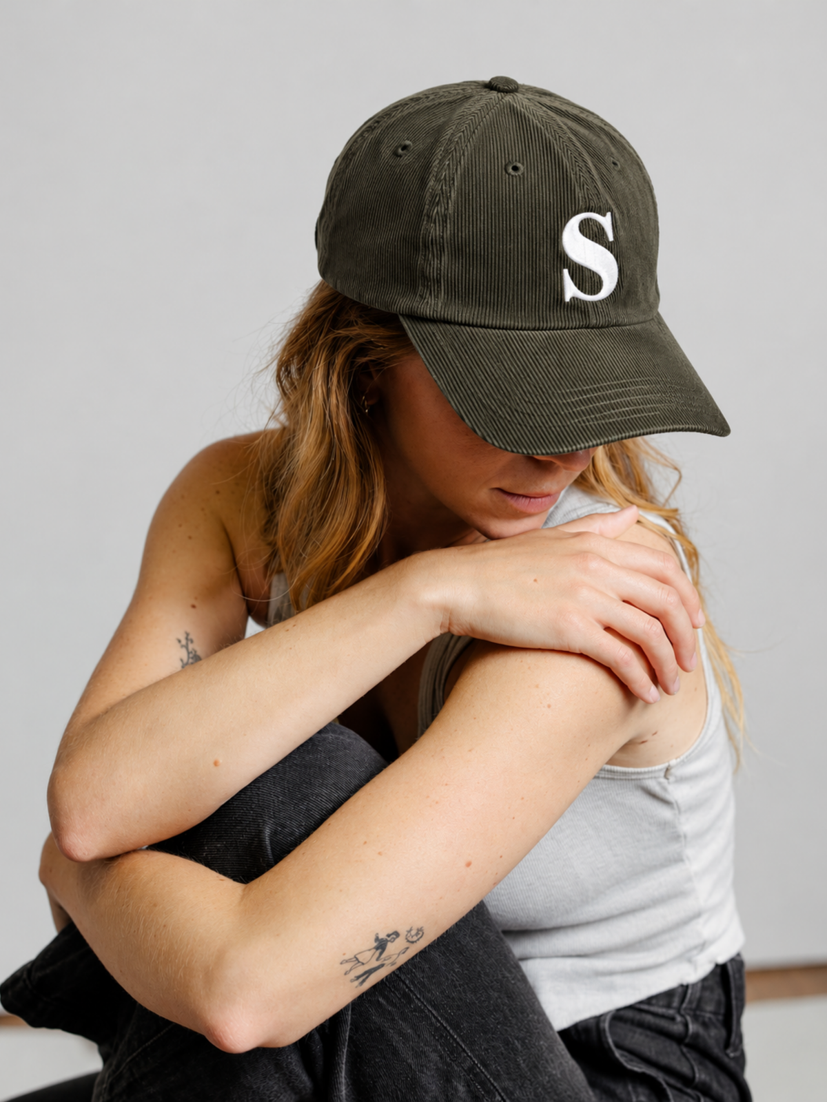 Sapporo Hope 希 S Corduroy Japanese Olive Baseball Cap