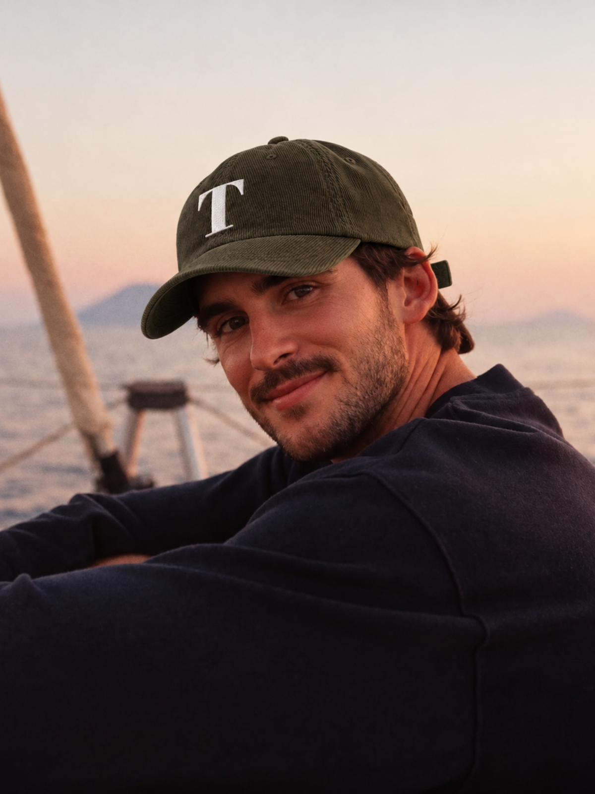 Tokyo Dream 夢 T Corduroy Japanese Olive Baseball Cap