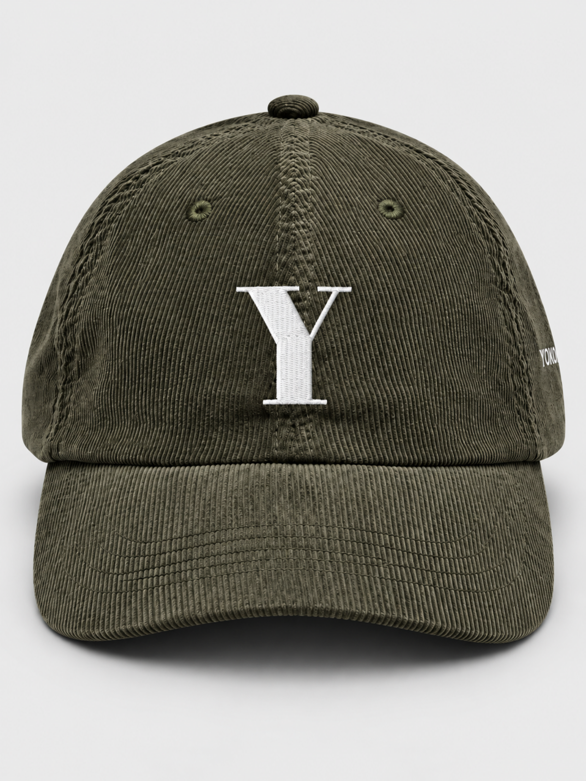 Yokohama Trust 信 Y Corduroy Japanese Olive Baseball Cap