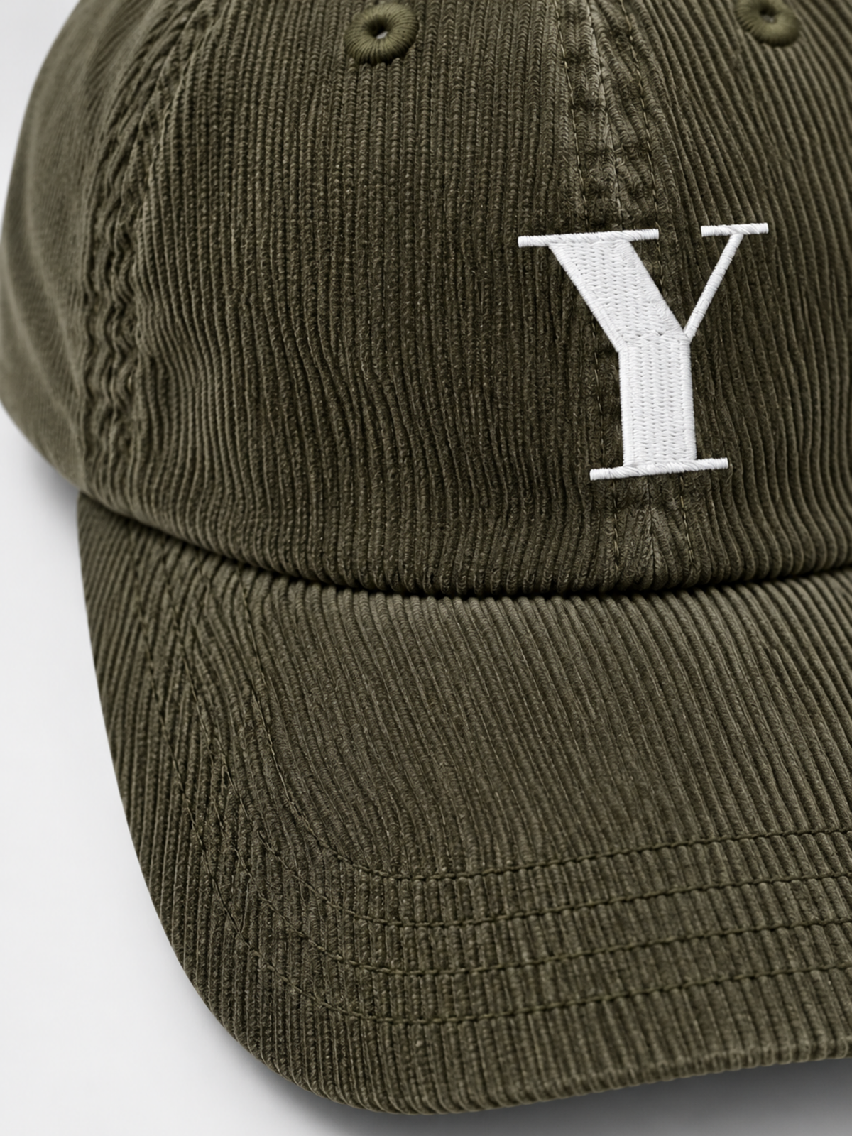 Yokohama Trust 信 Y Corduroy Japanese Olive Baseball Cap