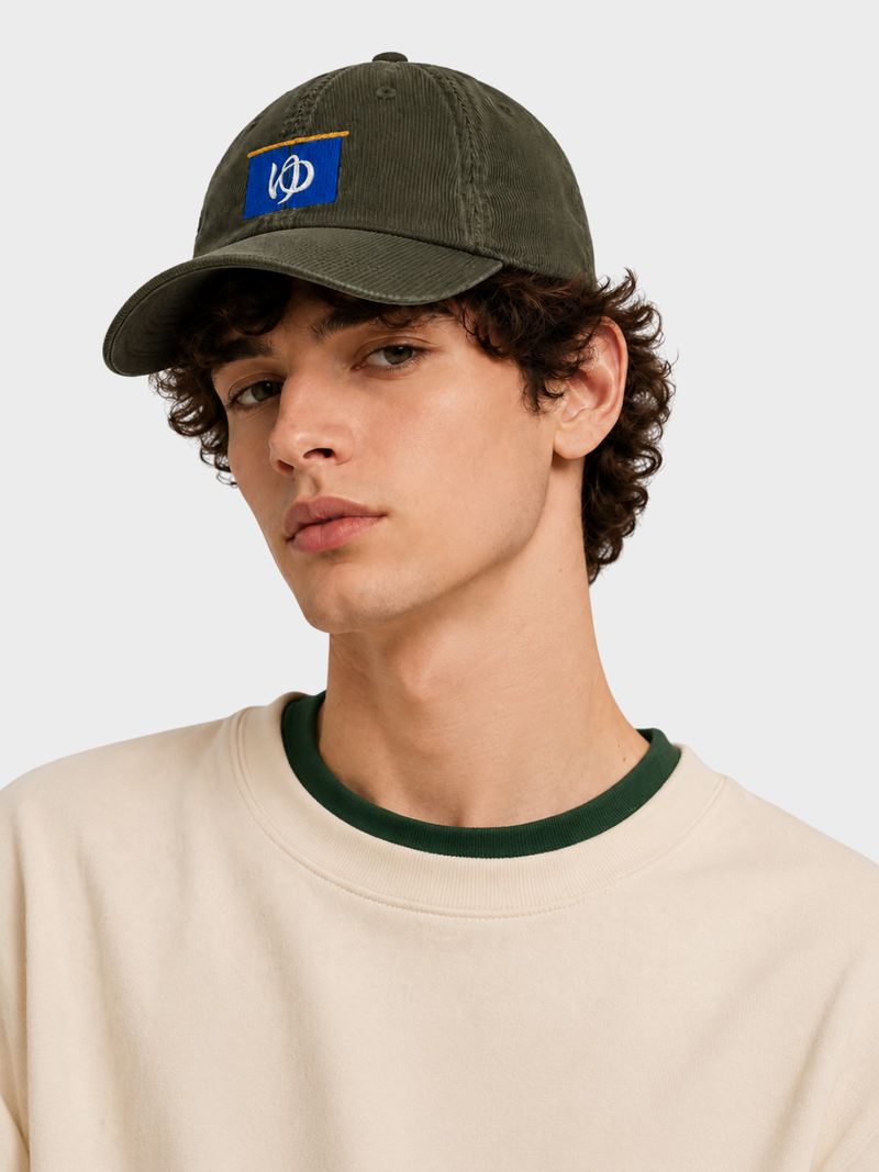 Sentō Japanese Corduroy Baseball Cap – Olive | 5C5V