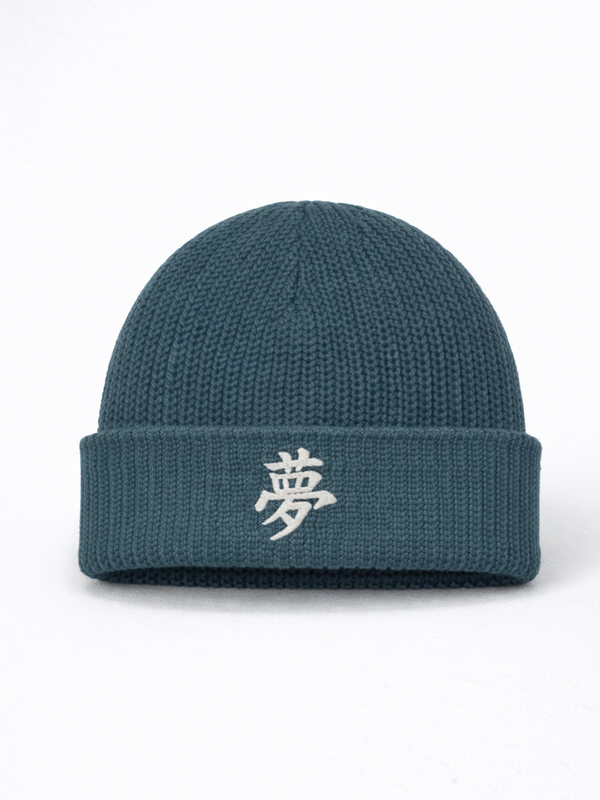 Tokyo Dream 夢 Fisherman Beanie — Petrol Blue