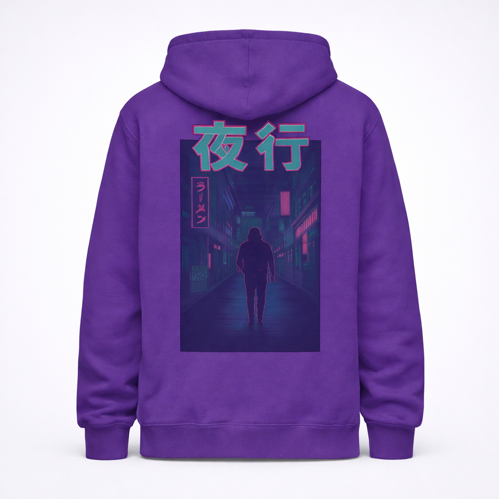 Tokyo Radiant Dawn Hoodie — Kanji Streetwear Hoodie | 5C5V Purple