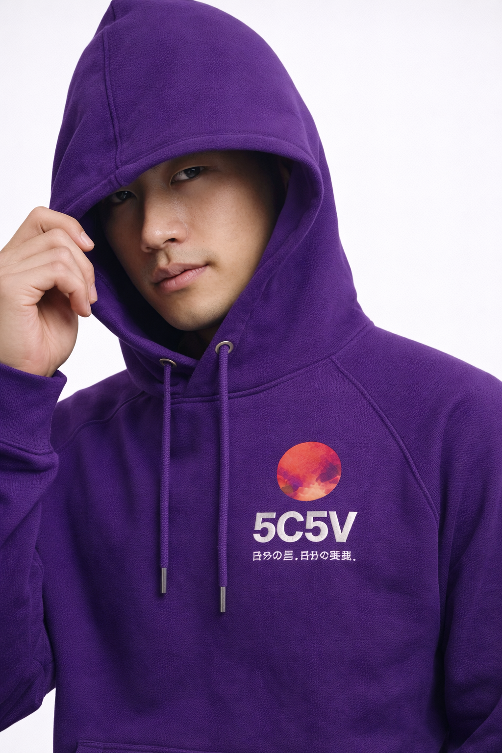 Tokyo Radiant Dawn Hoodie — Kanji Streetwear Hoodie | 5C5V Purple