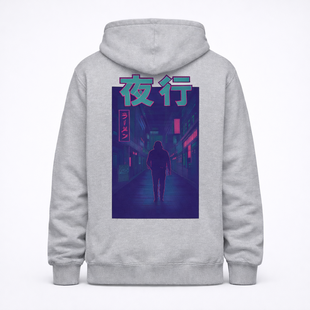 Tokyo Radiant Dawn Hoodie — Kanji Streetwear Hoodie | 5C5V Carbon Grey