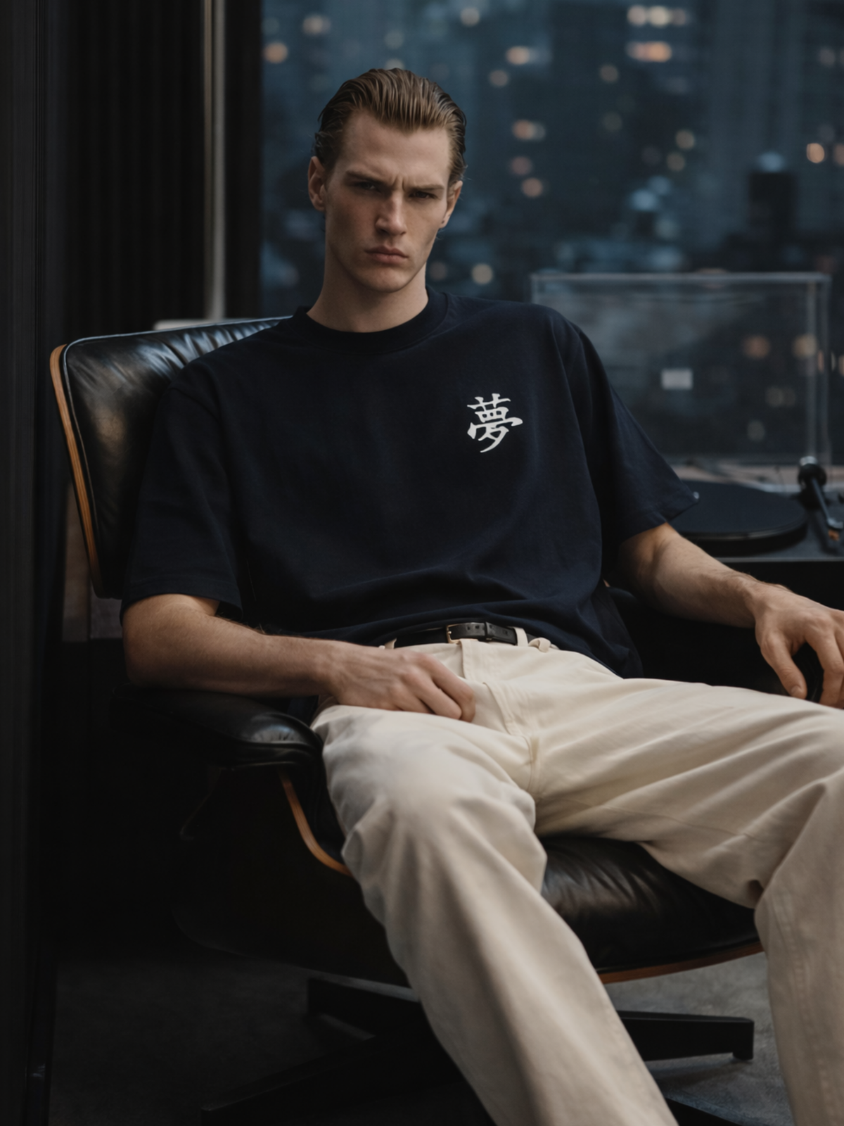 Tokyo Premium Oversized  Black Embroidered T-Shirt Trust – Dream 夢| 5C5V Japanese Streetwear