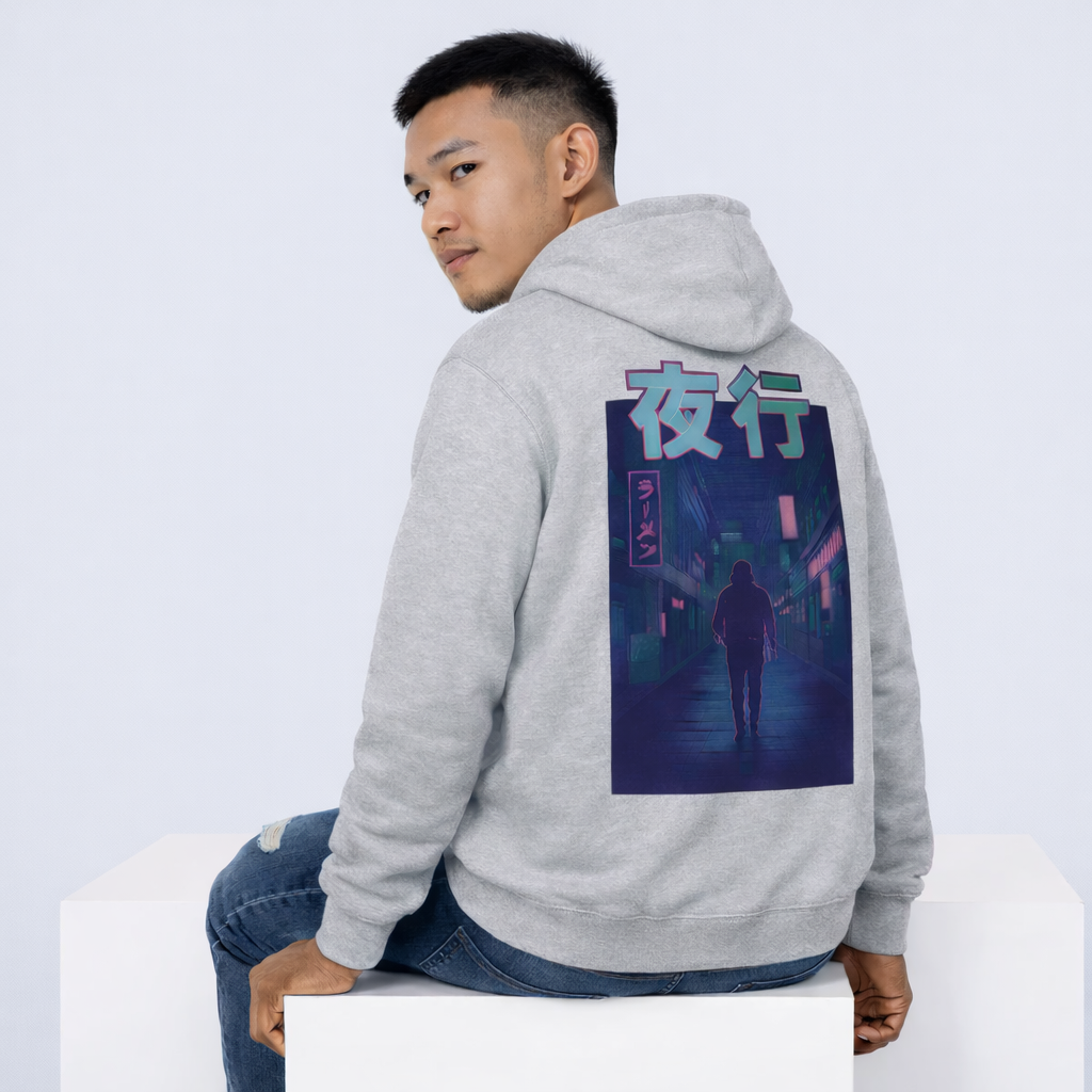 Tokyo Radiant Dawn Hoodie — Kanji Streetwear Hoodie | 5C5V Carbon Grey