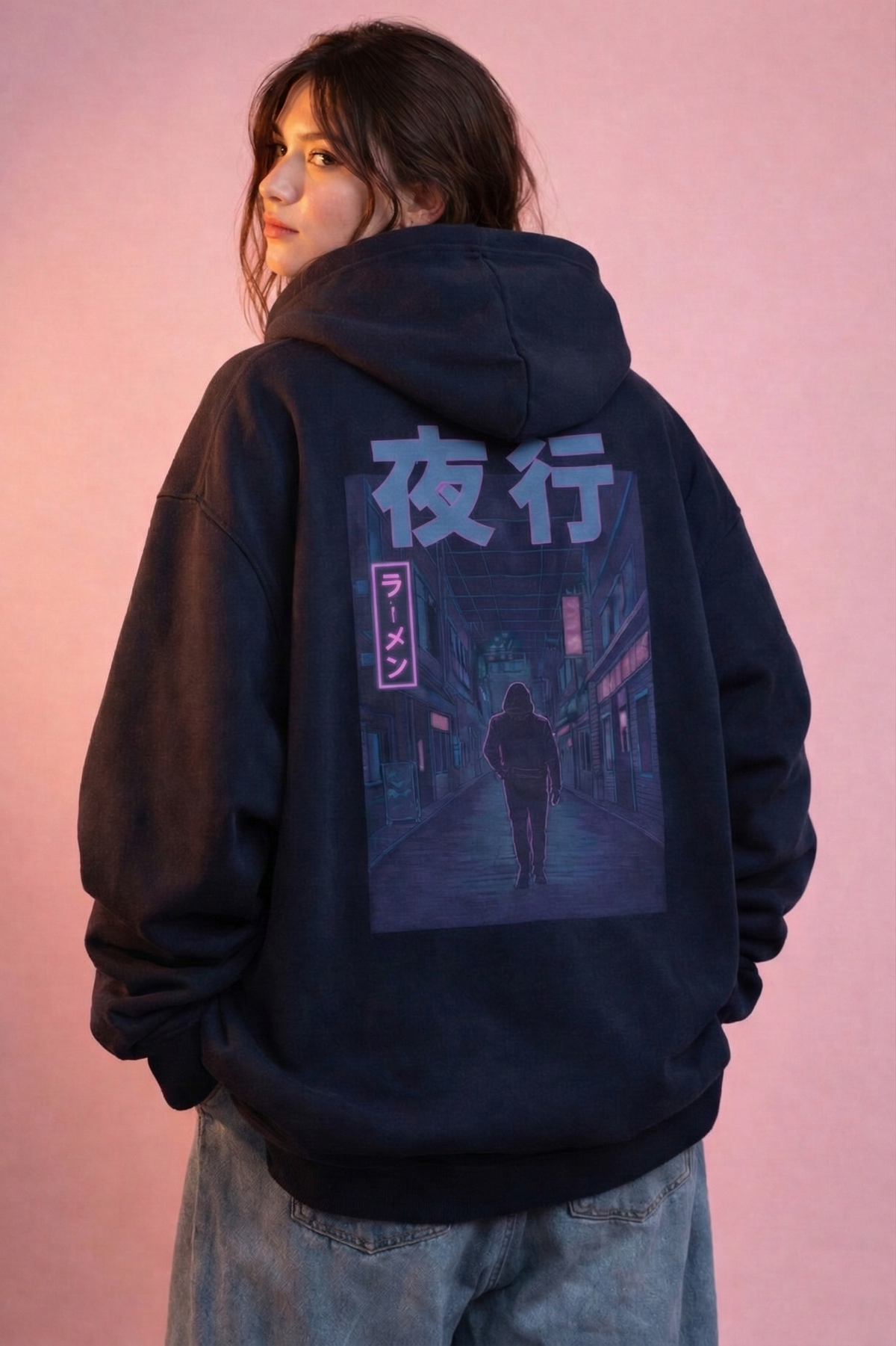 Tokyo Radiant Dawn Hoodie — Kanji Streetwear Hoodie | 5C5V Purple