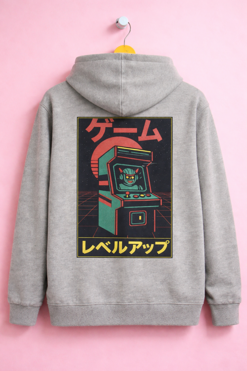 Kyoto Neon Dawn Level Up Hoodie Grey