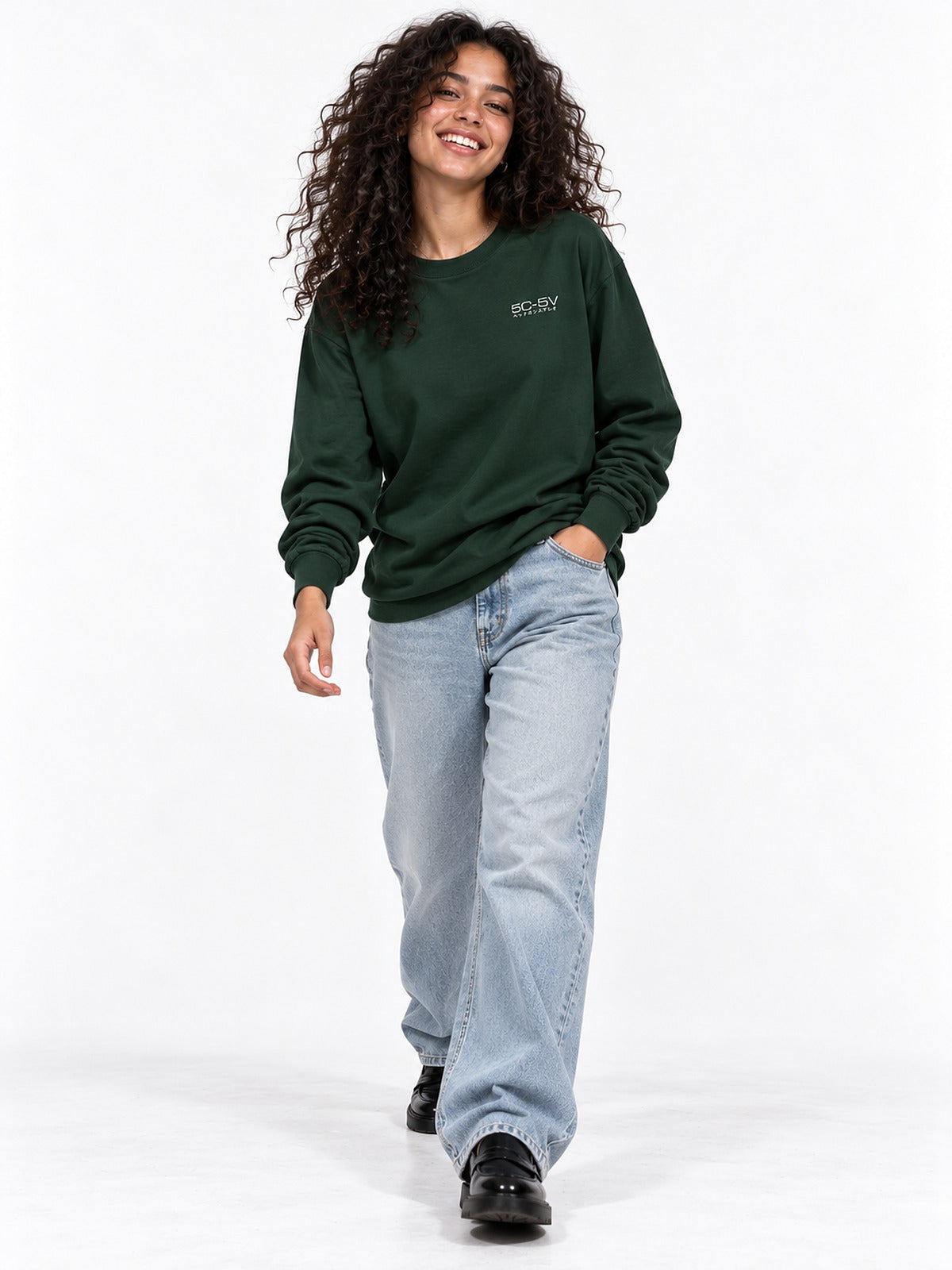 5C-5V Spec Sheet ヘッドホンステレオ long sleeve cypress by 5C5V, front view